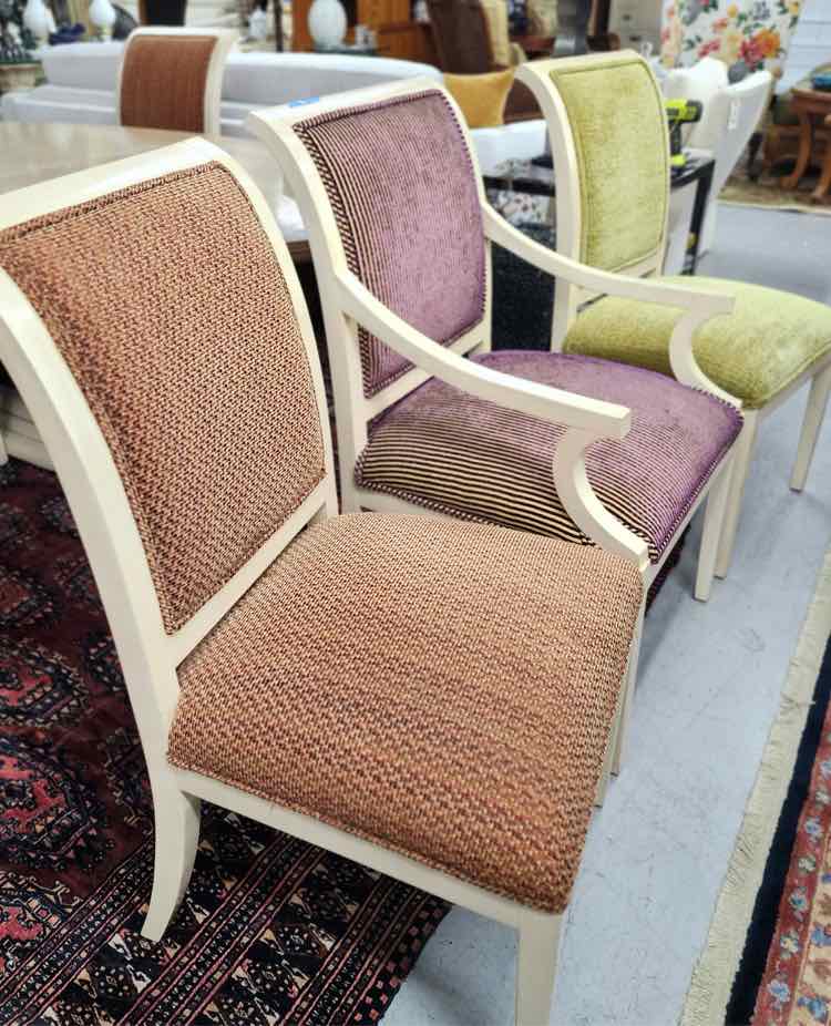 6 Colored Dining Chairs