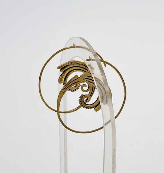 Goldtone Mandala Spiral Earrings