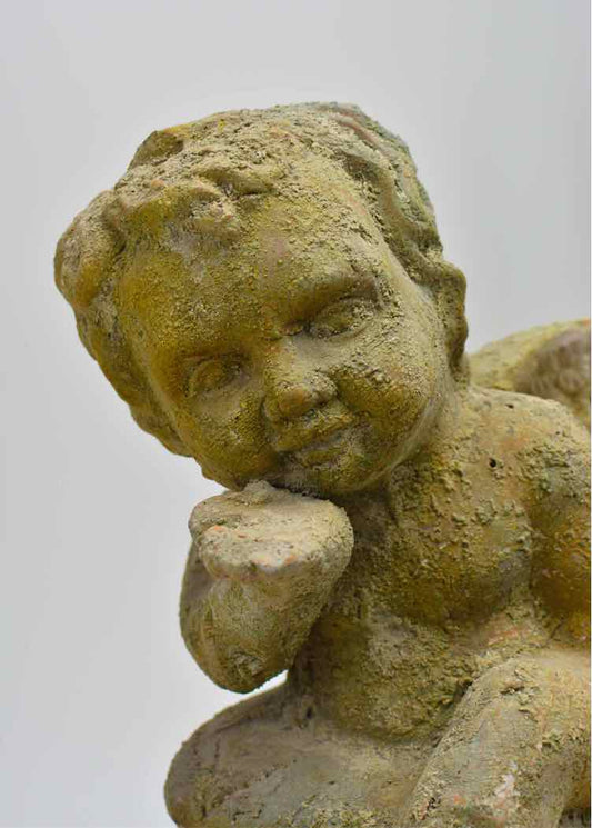 Terra Cotta Garden Cherub Statue