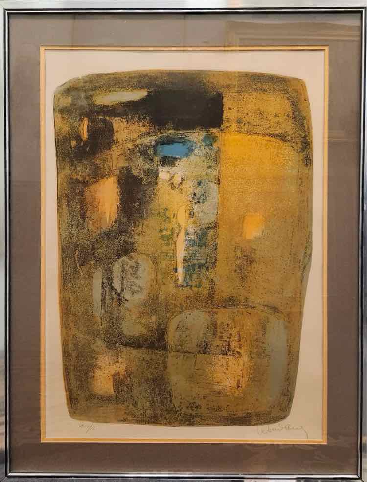Color Seriograph Beige and Teal Dang Lebadang