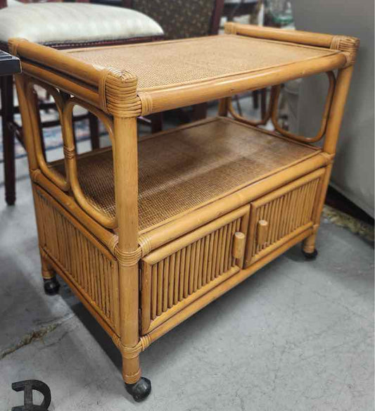 Rolling Bamboo Cabinet