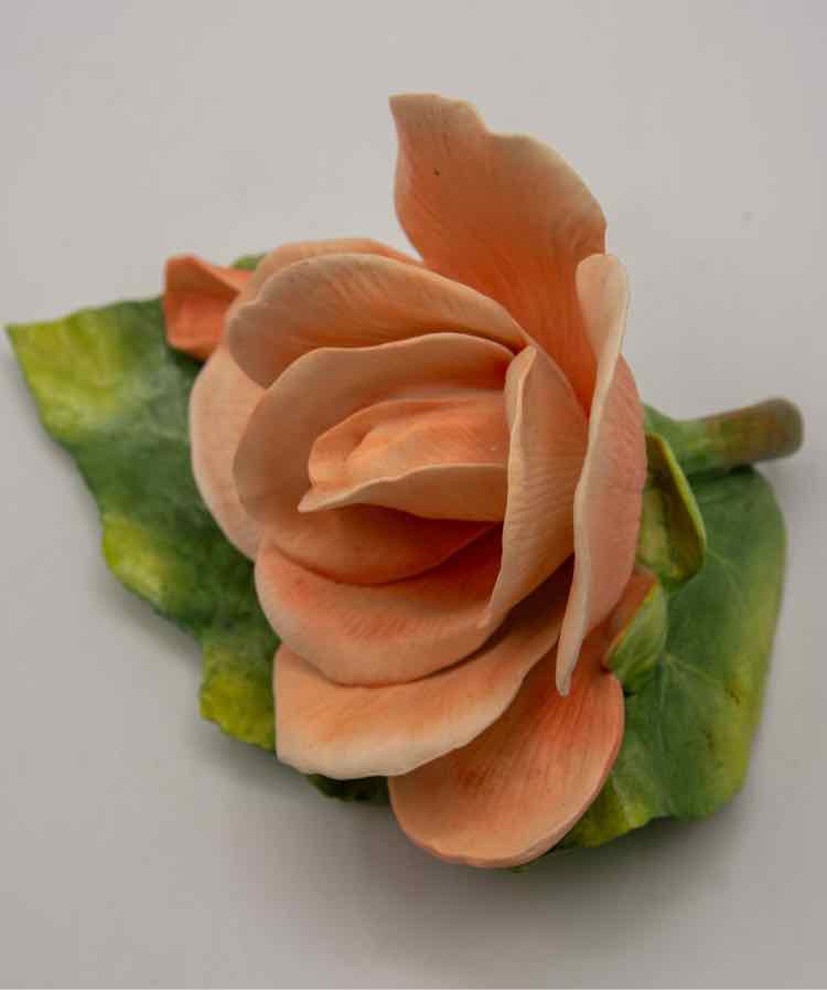 Orange Rose Porcelain Sculpture