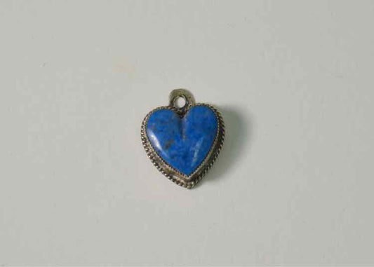 .925 Blue Denim Lapis Heart Pendant