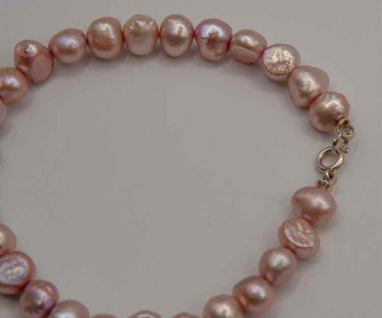 .925 Pink Pearl Bracelet