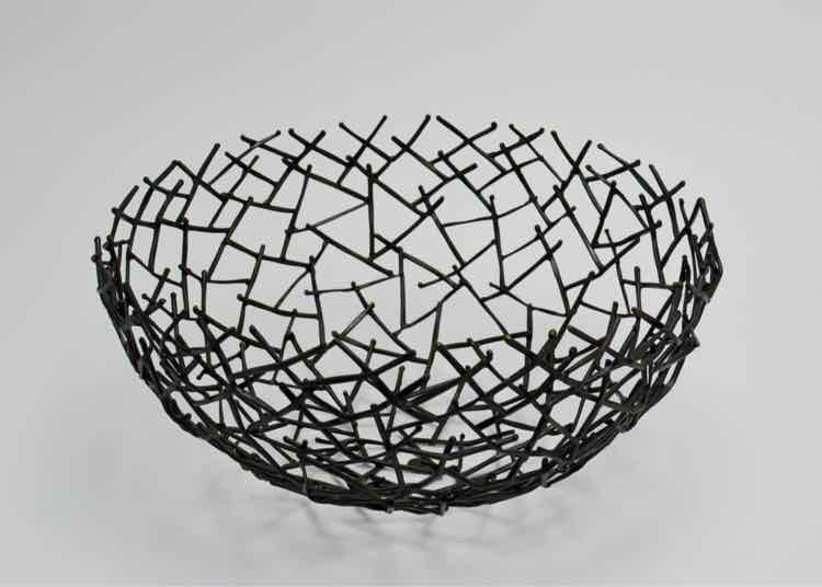 Art Twig Bronze Bowl by Michael Arams