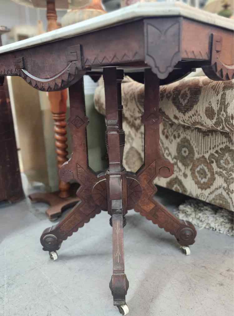 Stone Top End Table