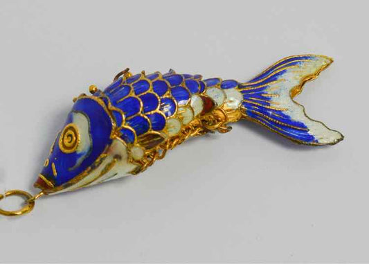 Vtg. Koi Articulated Pendant