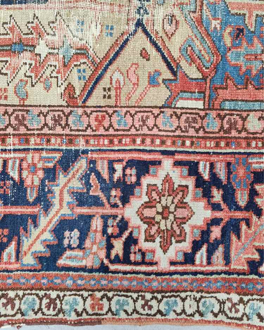 8'4" x 11'2" Antique Orange/ Blue Rug