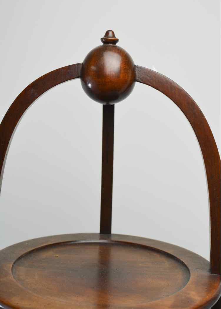 Vtg. Mahagony 3-Tier Cake/Plant Stand