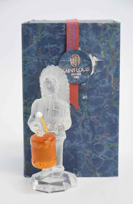 St.Louis Indian Drum Crystal Figurine