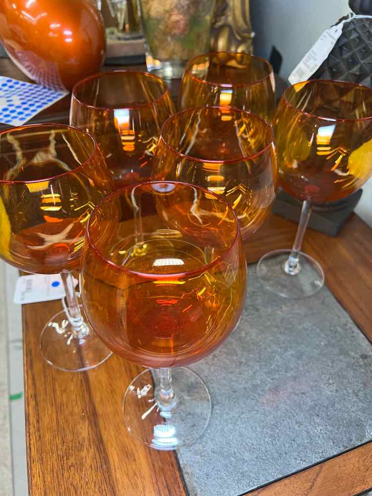 Orange Wine Glasses