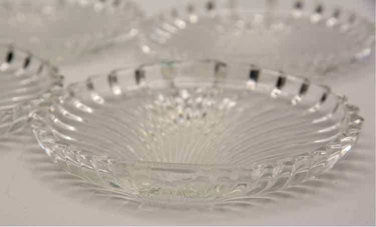 4 Villeroy Boch Platano 5" Crystal Plates