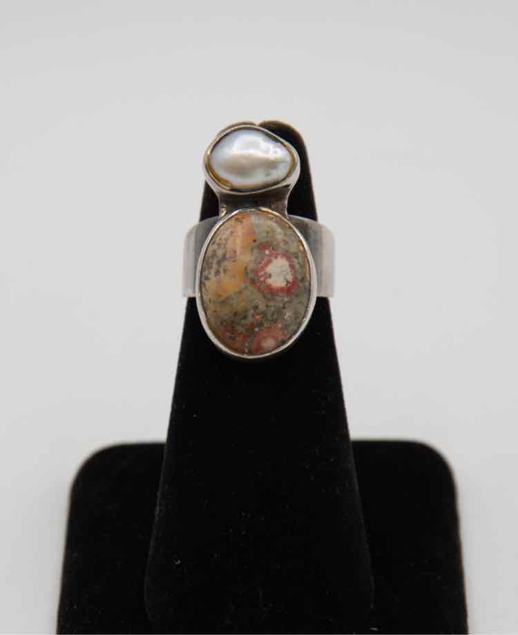 Agate/Pearl Ring