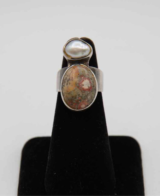 Agate/Pearl Ring
