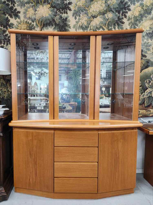 2pc MCM Danish Teak Hutch