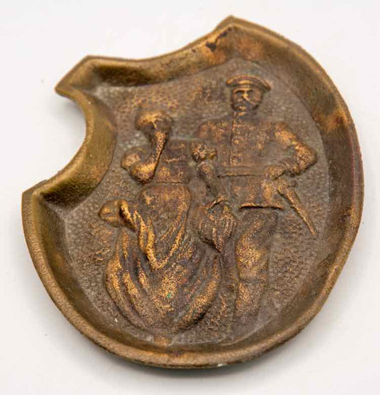 Cast Bronze Risque Ashtray