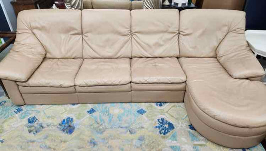 2pc Leather Sectional AS IS