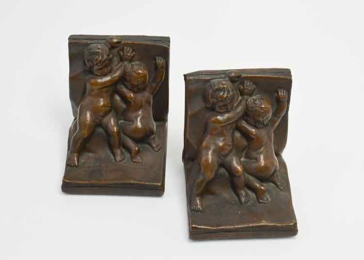 Kathodian Bronze Works Cherub Bookends