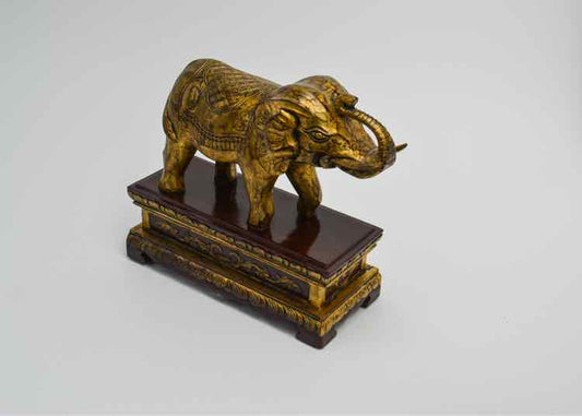 Gilded Chinese Elephant Statue