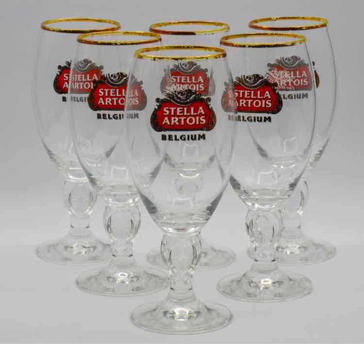 Stella Artois Beer Pedestal Glasses