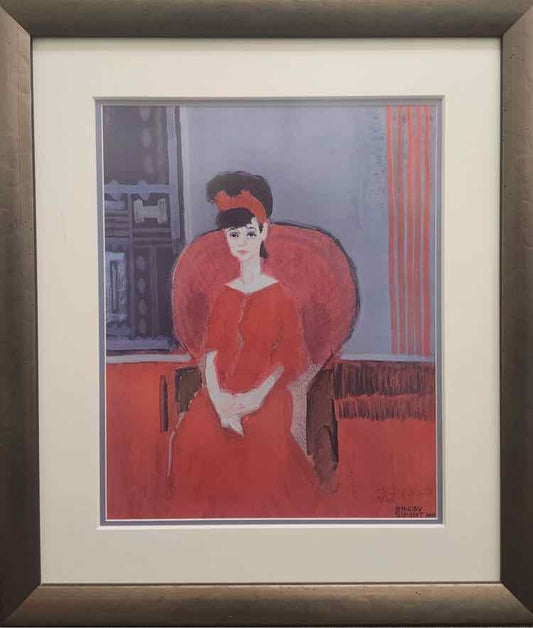 Art 'The Red Lady' Signed Litho