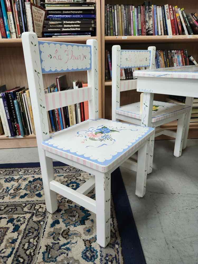Handpainted Childrens Table w/2 Chairs