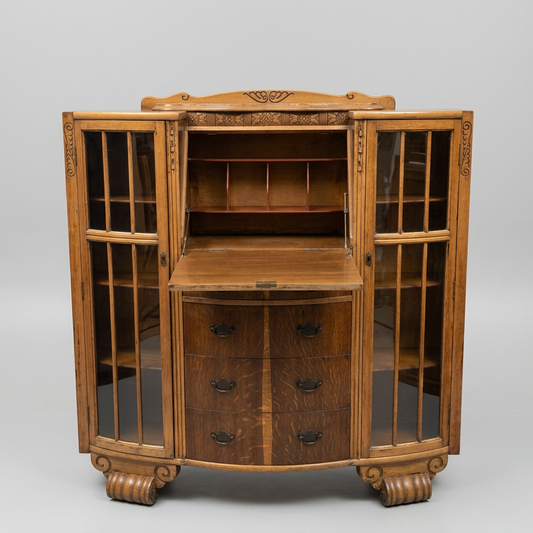Side by Side Secretary Bookcase