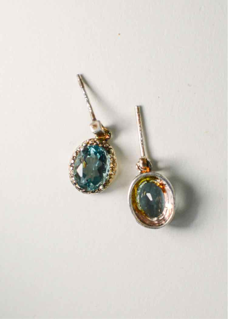Earrings Blue Topaz