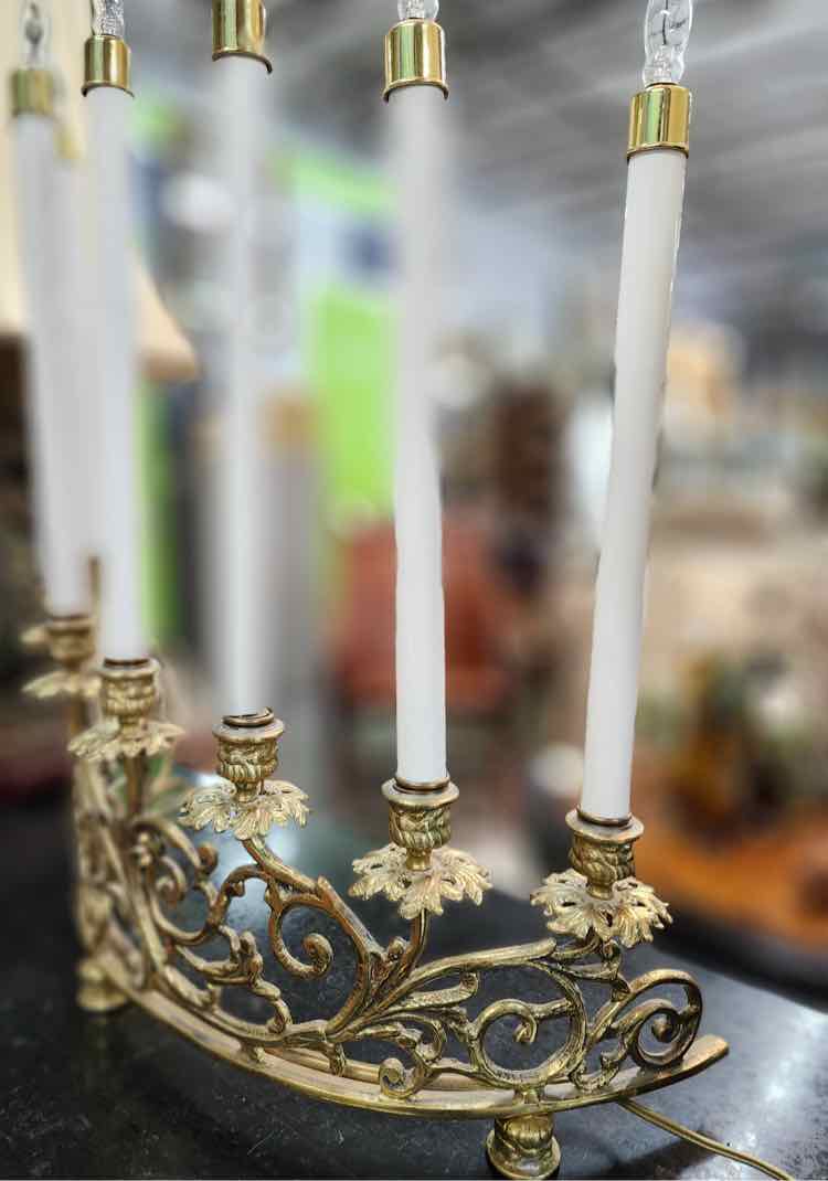 Baroque Candelabra in Cast Brass