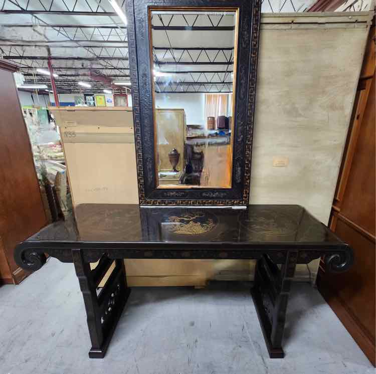Baker Gold/Black Mirror w/Entry Table