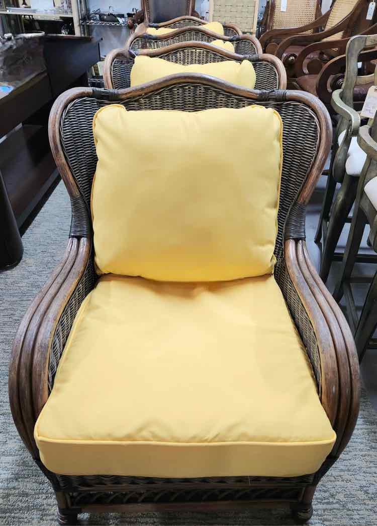 Rattan Wing Back Chair