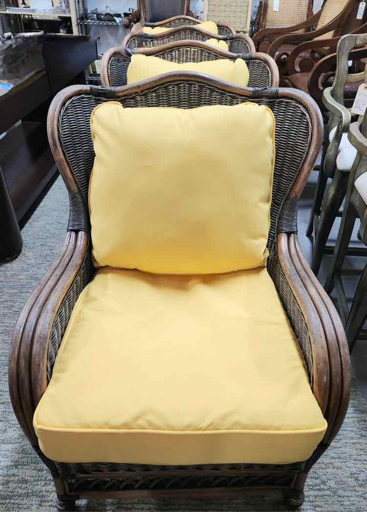 Rattan Wing Back Chair