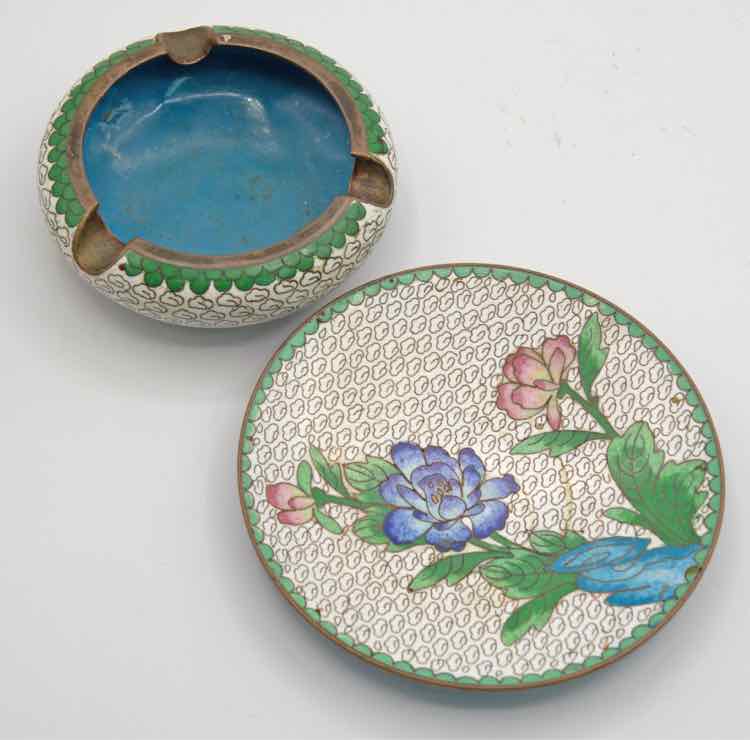 Cloisonne Ashtray w/ Bowl