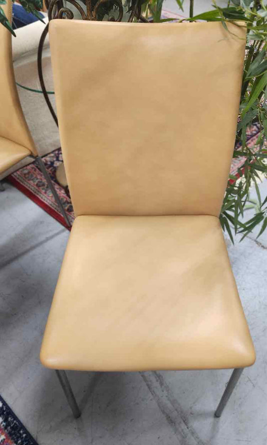 Skovby Sahara Leather & Chrome Chairs
