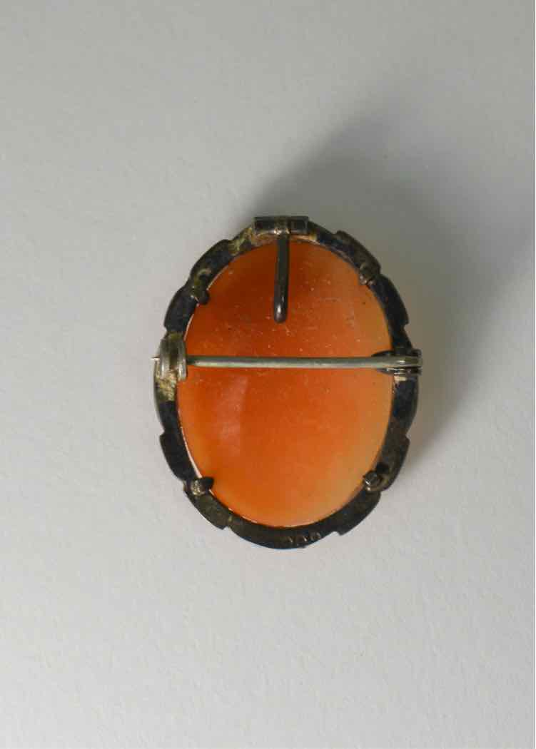 Vtg.Carved Shell Camero Brooch/Pendant
