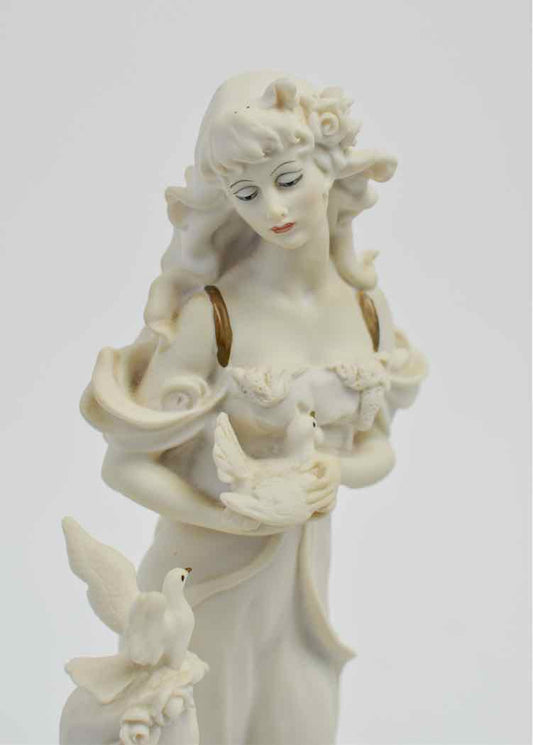 Guiseppe Armani 'Lady With Doves' Signed Art