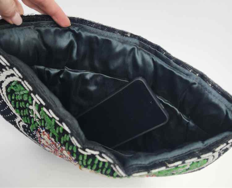 Garfinckels Beaded Peacock Purse in Box