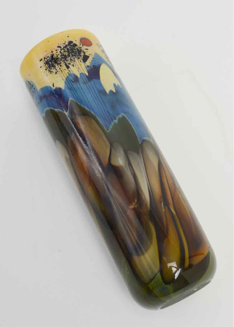 Signed Rich Miller Landscape Vase