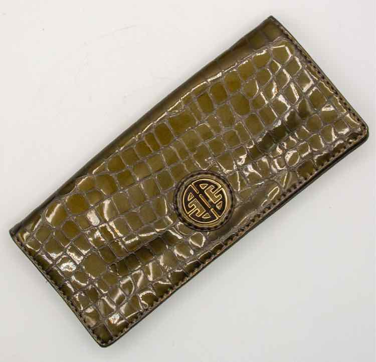 Antonio Melani Green Leather Clutch