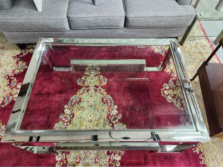 Glass & Chrome Coffee Table