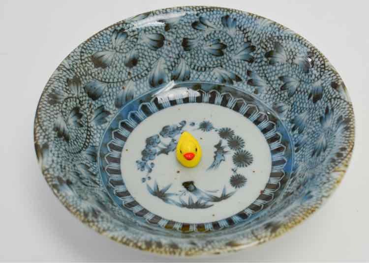 Antique Japanese Igezara/Arita Blue & White Bowl