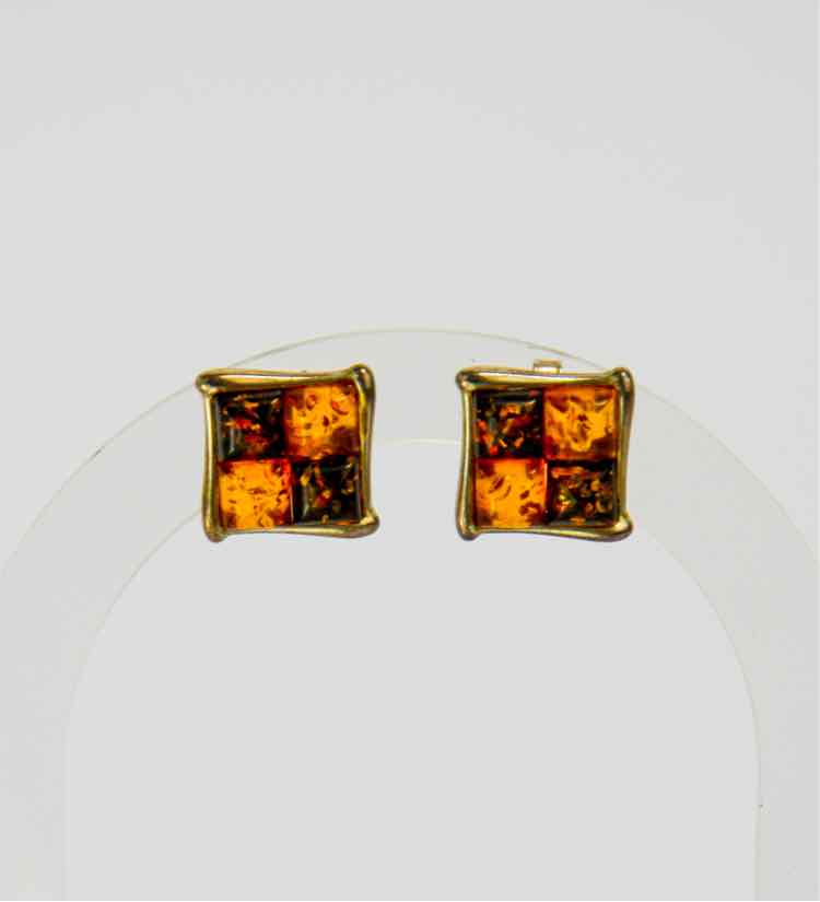 Sterling Amber Earrings