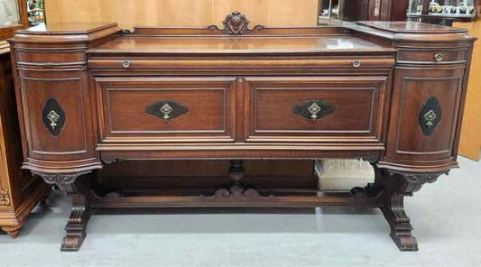 Antique Dark Wood Server