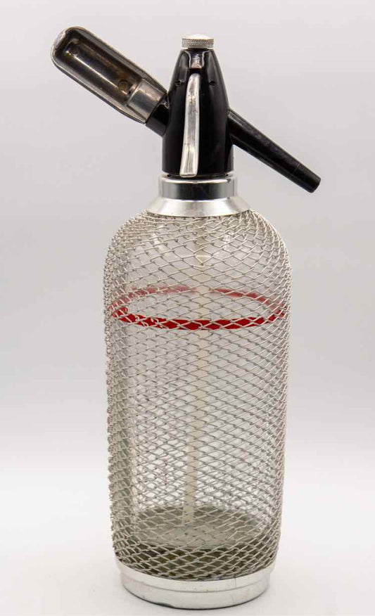 MCM Chainmail Mesh Glass Seltzer Bottle