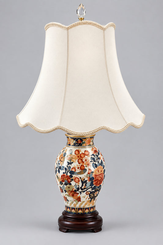 Pair of Vtg. Japanese Imari-Style Lamps