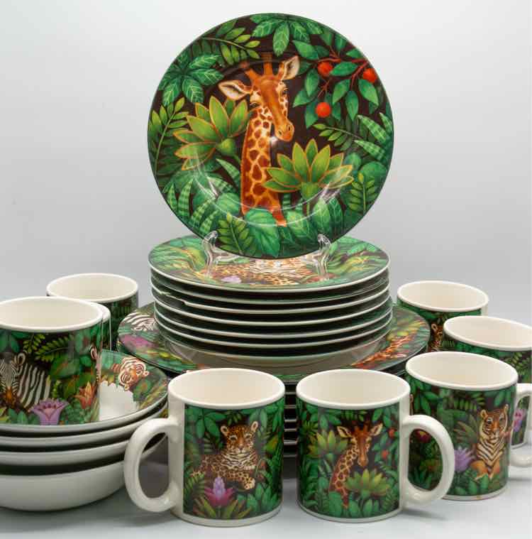 Sakura Animal Plate Set  27pc