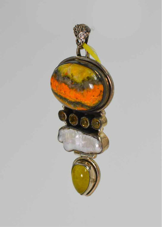 Silver and stone Pendant
