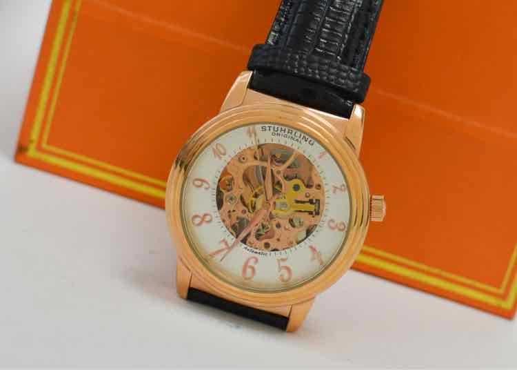Stuhrling Delphi Automatic Skeleton Watch