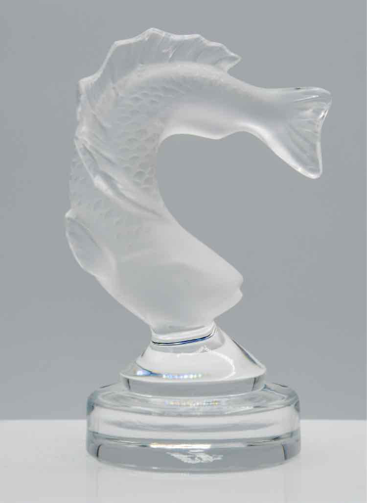 Lalique Crystal Leaping Koi