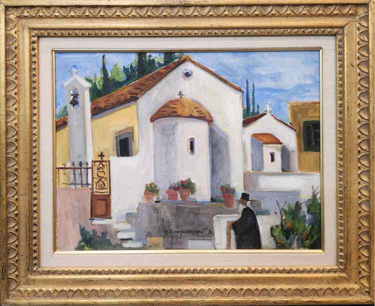 Art "Church of Hydra" Oil Painting by Anny Kosmetate